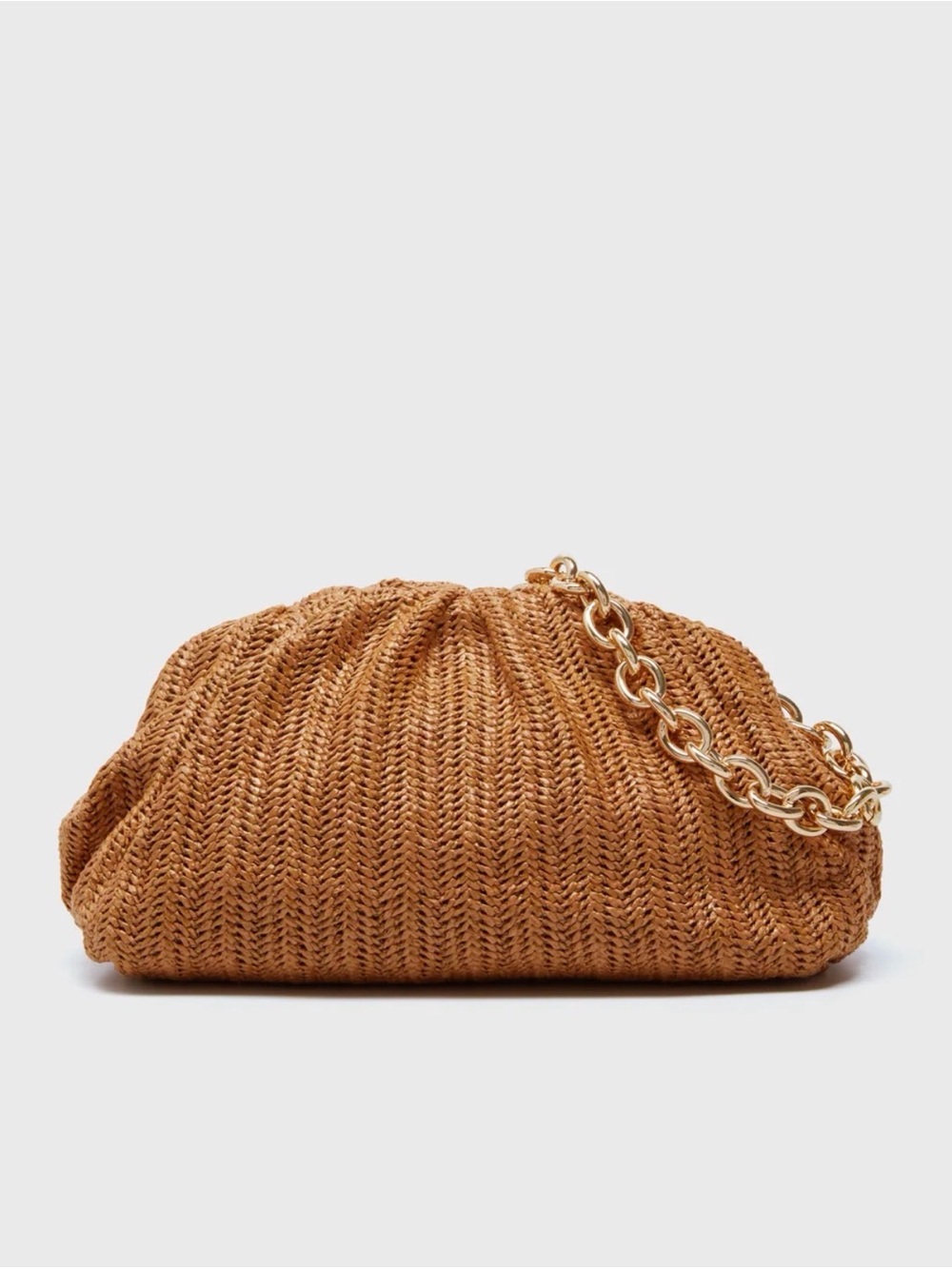Tuckernuck Dark Raffia Slouchy Clutch